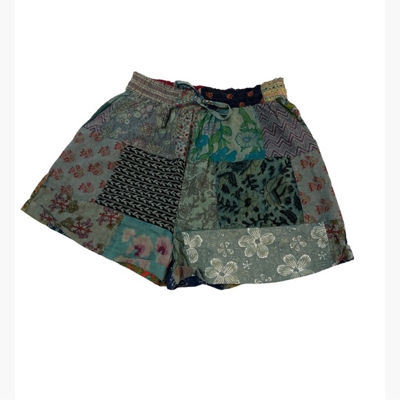 Patchwork boho cotton shorts boho - Picture 1 of 7